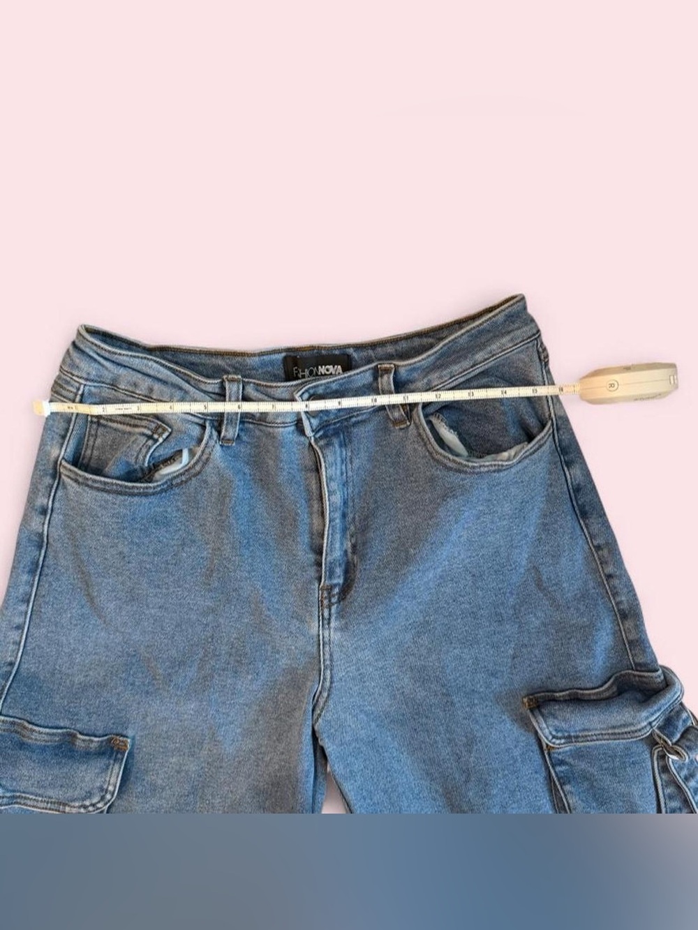 Fashion Nova Baggy Cargo Jeans | Size 11 - Picture 4 of 7